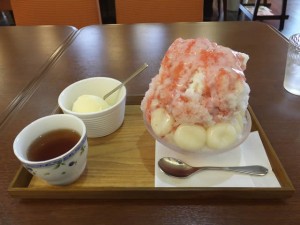 cafe航路「いちごミルクかき氷（2015/6/13）」